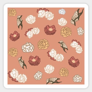 Vintage rose flower pattern Sticker